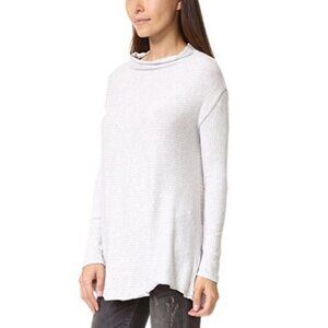 Free People Lightweight Gray Ribbed Sweater